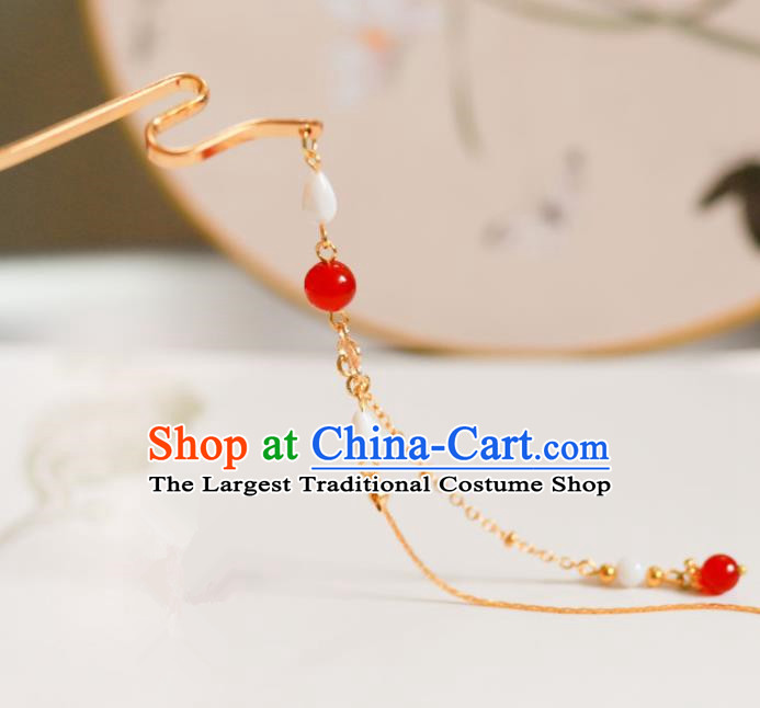 Handmade Chinese Traditional Tassel Step Shake Hairpins Ancient Classical Hanfu Hair Accessories for Women