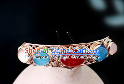 Chinese Ancient Traditional Hanfu Agate Hairpins Handmade Classical Hair Accessories for Women