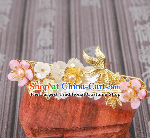 Chinese Ancient Traditional Hanfu Goldfish Hairpins Handmade Classical Hair Accessories for Women