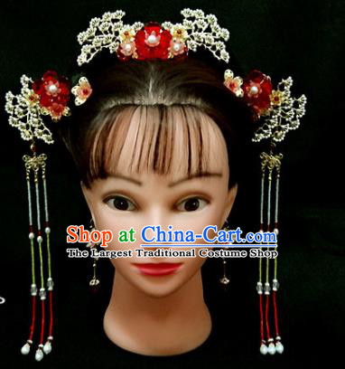 Chinese Traditional Pineburst Hairpins Handmade Classical Hair Accessories Complete Set for Women