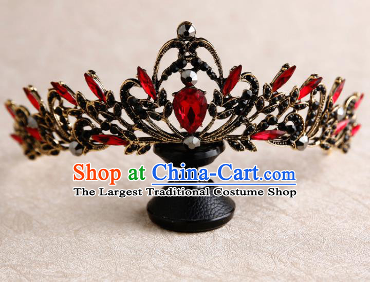 Handmade Top Grade Bride Royal Crown Hair Accessories Baroque Queen Hair Clasp for Women