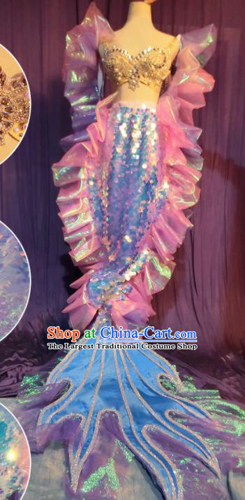 Halloween Cosplay Mermaid Stage Show Costumes Brazilian Carnival Parade Dress for Women