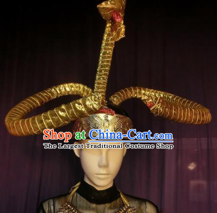 Halloween Cosplay Egypt Snake Hair Accessories Brazilian Carnival Parade Headwear for Men