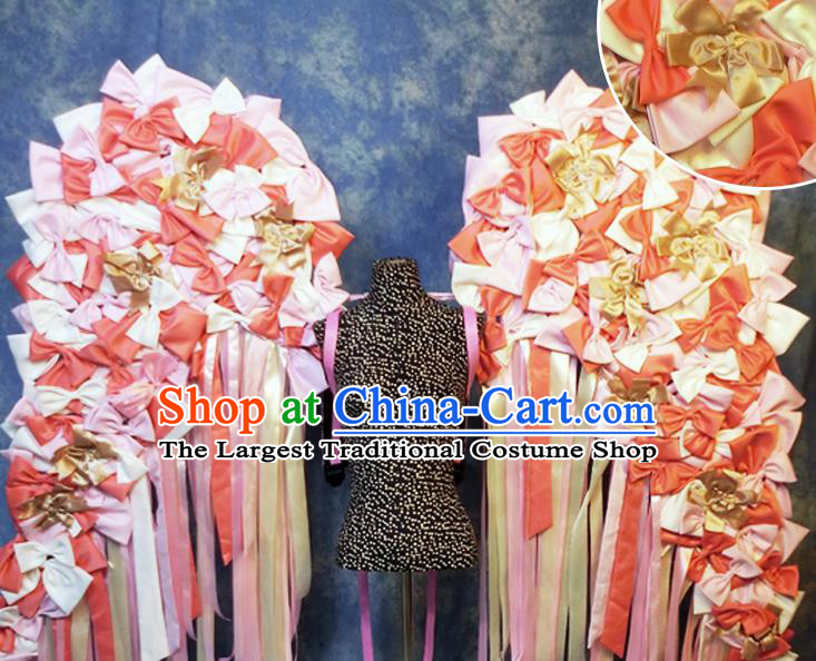 Halloween Cosplay Stage Show Props Catwalks Accessories Brazilian Carnival Parade Bowknots Wings for Women