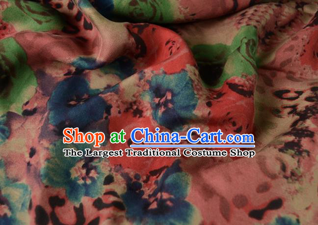 Asian Printing Gambiered Guangdong Gauze Material Chinese Traditional Pattern Silk Design Brocade Fabric