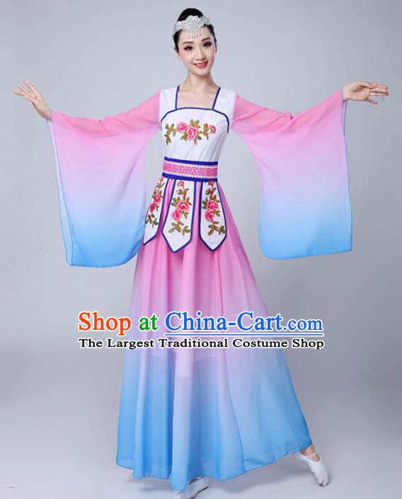 Chinese Traditional Classical Dance Costumes Stage Performance Dance Pink Dress for Women