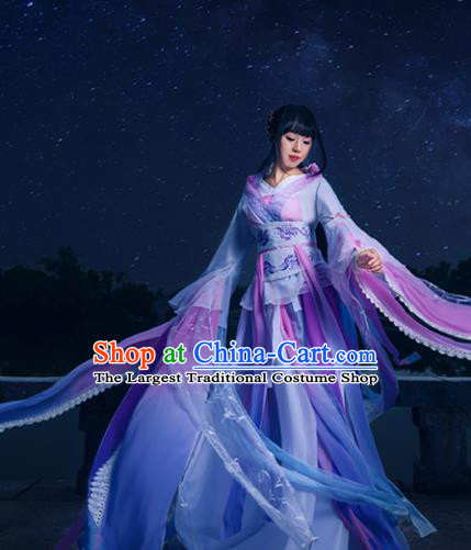 Traditional Chinese Song Dynasty Princess Costumes Ancient Cosplay Peri Swordswoman Hanfu Dress for Women