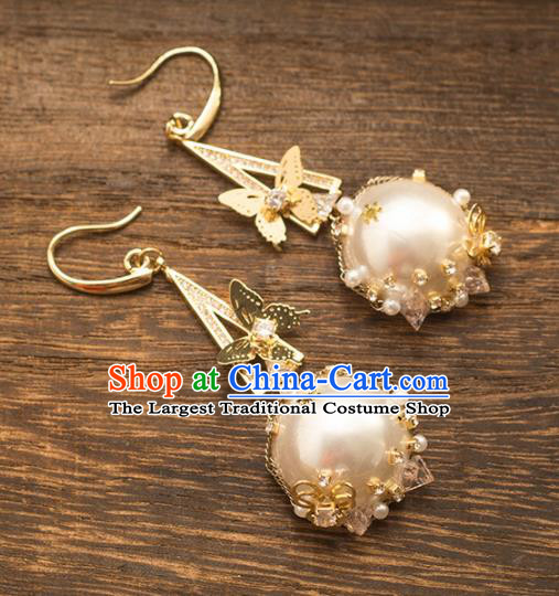 Handmade Wedding Ear Accessories Top Grade Bride Hanfu Pearls Earrings for Women