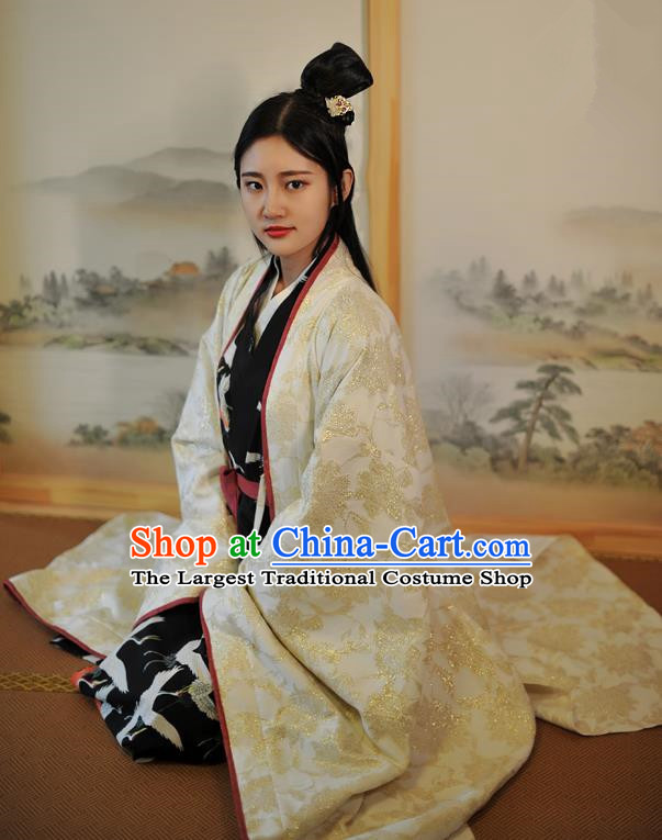 Traditional Chinese Ancient Aristocratic Lady Peri Hanfu Dress Han Dynasty Historical Costumes for Women