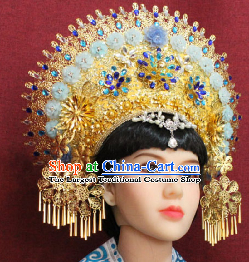 Top Traditional Thailand Empress Hair Jewelry Princess Crown Hat