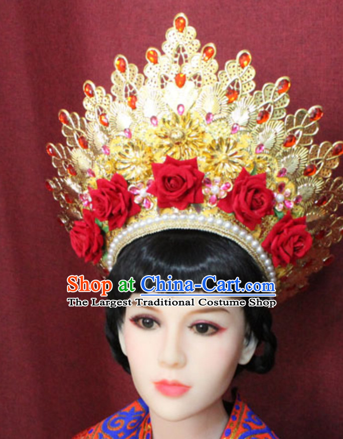 Top Traditional Thailand Empress Imperial Hair Accessories Princess Crown Hat