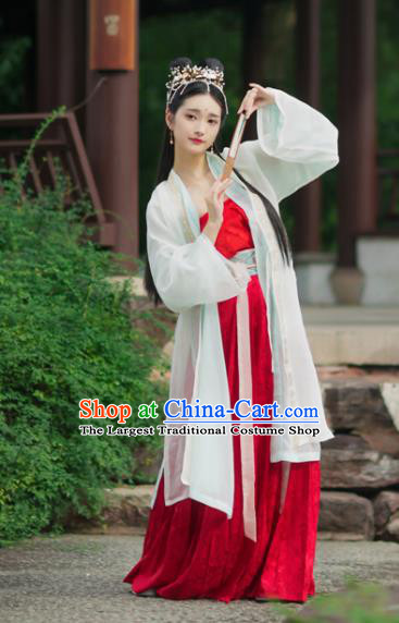 Chinese Traditional Song Dynasty Nobility Lady Hanfu Dress Ancient Palace Historical Costumes for Women