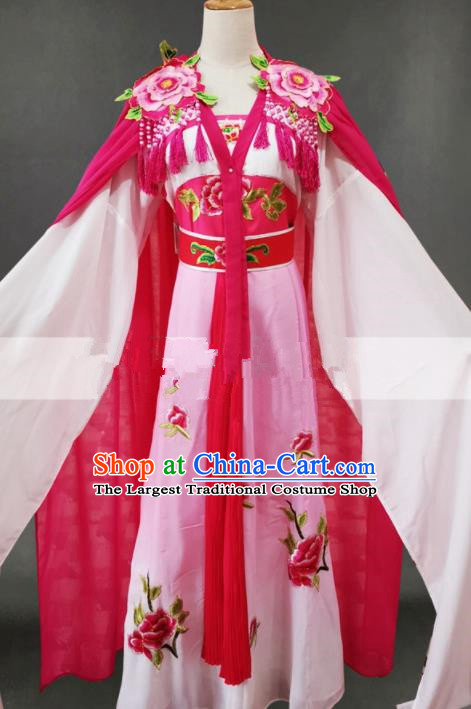 Professional Chinese Traditional Beijing Opera Diva Pink Dress Ancient Female Swordsman Costume for Women