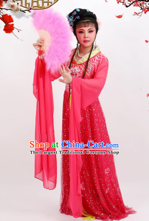 Professional Chinese Traditional Peking Opera Princess Rosy Dress Ancient Palace Lady Costume for Women