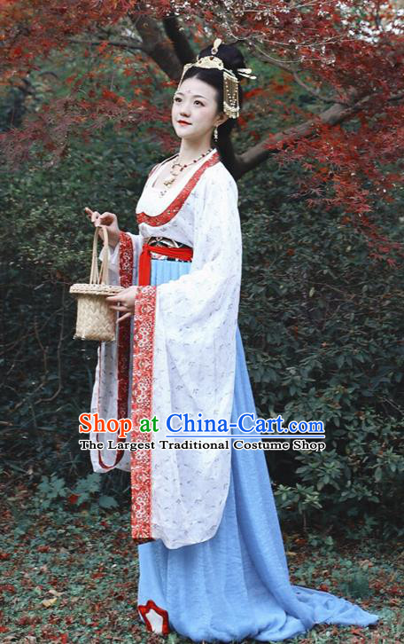 Asian Chinese Tang Dynasty Royal Empress Hanfu Dress Traditional Ancient Goddess Imperial Concubine Costumes for Women