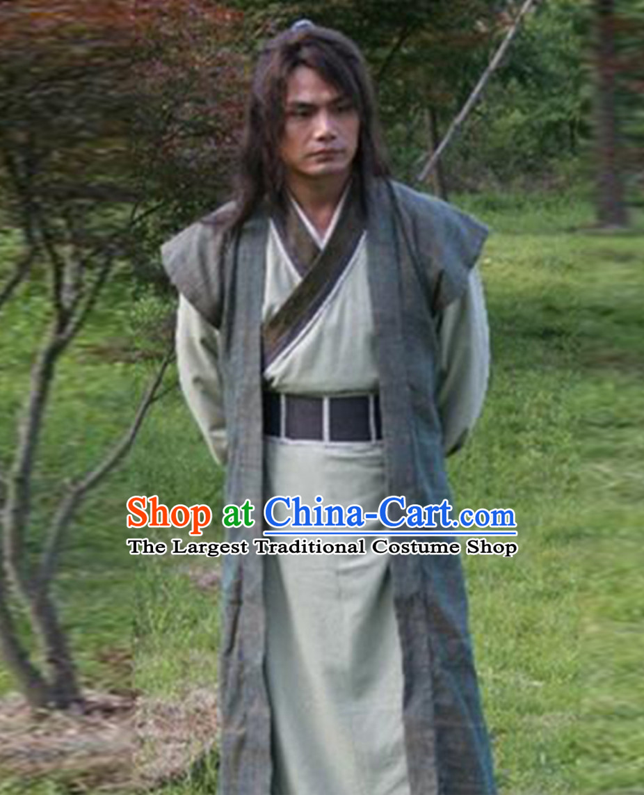 Ancient Chinese Traditional China Male Civilian Costumes Common People Hanfu Costumes for Men