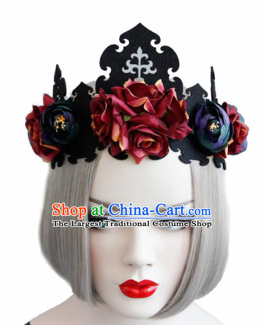 Handmade Halloween Cosplay Headwear Fancy Ball Stage Show Royal Crown for Women