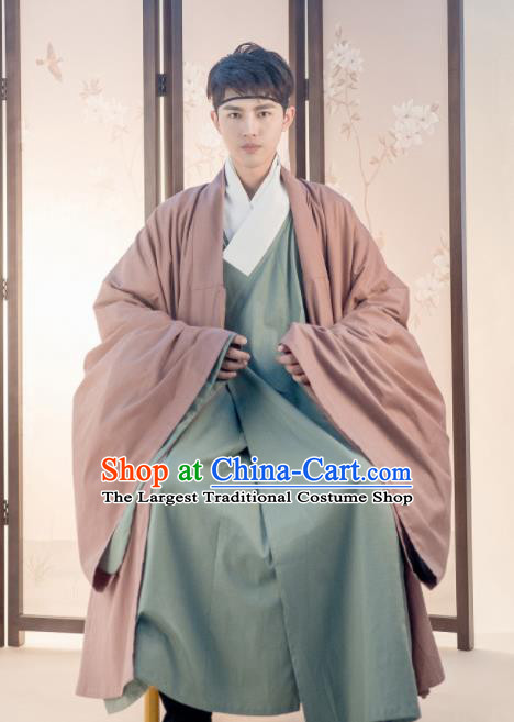 Traditional Chinese Ming Dynasty Replica Costumes Ancient Taoist Hanfu Clothing for Men