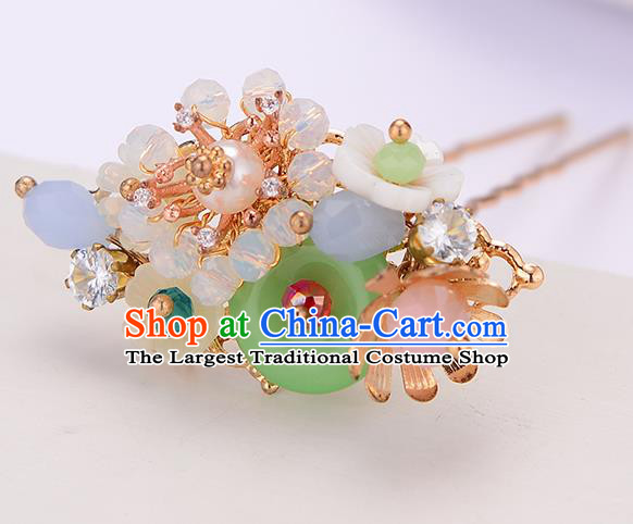 Chinese Ancient Tang Dynasty Princess Flower Hairpins Traditional Hanfu Court Hair Accessories for Women