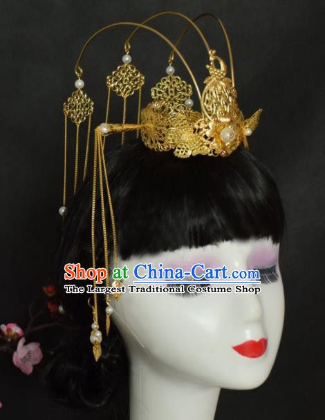 Chinese Ancient Tang Dynasty Queen Phoenix Coronet Hairpins Traditional Hanfu Court Hair Accessories for Women