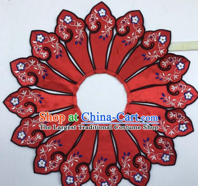 Chinese Traditional Embroidery Red Shoulder Accessories National Embroidered Cloud Patch