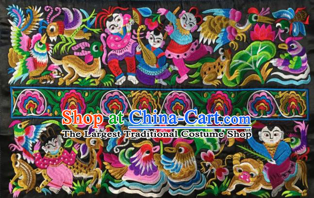 Chinese Traditional National Embroidered Mandarin Duck Applique Dress Patch Embroidery Cloth Accessories