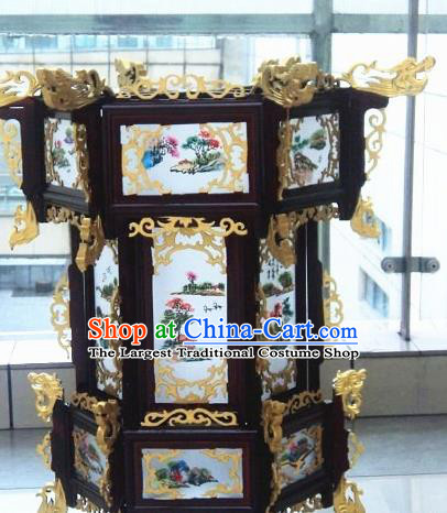 Chinese Traditional Handmade Wood Palace Lantern Asian New Year Lantern Ancient Lamp