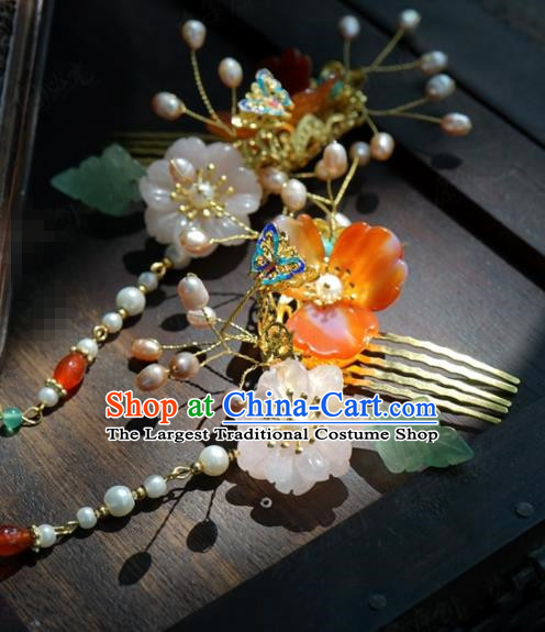 Traditional Chinese Handmade Hair Accessories Ancient Hanfu Hair Combs for Women