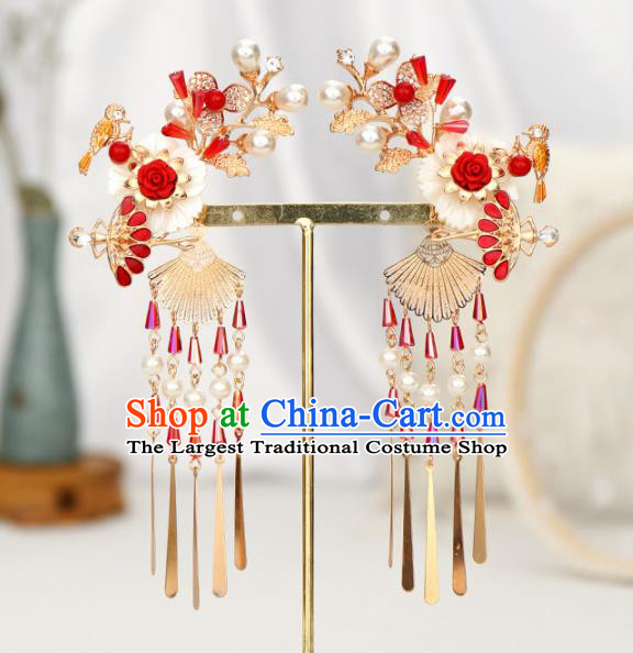 Traditional Chinese Ancient Hanfu Shell Hair Claws Court Queen Hairpins Handmade Hair Accessories for Women