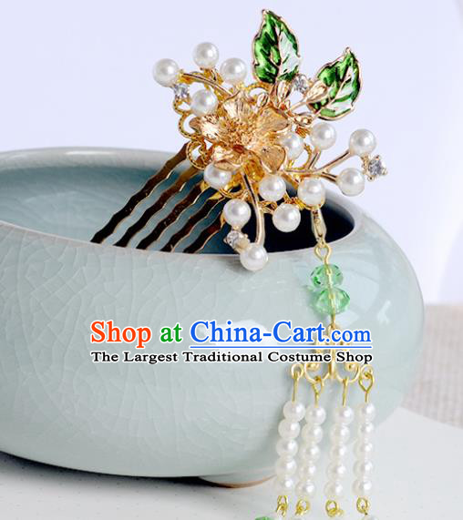 Traditional Chinese Ancient Hanfu Tassel Hair Combs Court Queen Hairpins Handmade Hair Accessories for Women