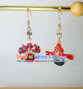 Traditional Chinese Classical Beijing Opera Earrings Handmade Court Ear Accessories for Women