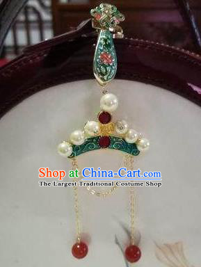 Traditional Chinese Handmade Court Blueing Brooch Jewelry Accessories Ancient Princess Breastpin for Women