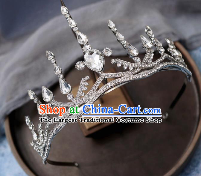 Handmade Baroque Princess Royal Crown Children Hair Clasp Hair Accessories for Kids