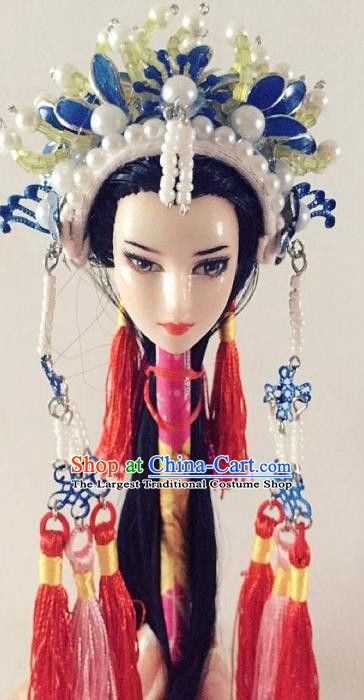 Traditional Chinese Handmade Beijing Opera Female Swordsman Phoenix Coronet Ancient Princess Hairpins Hair Accessories for Women