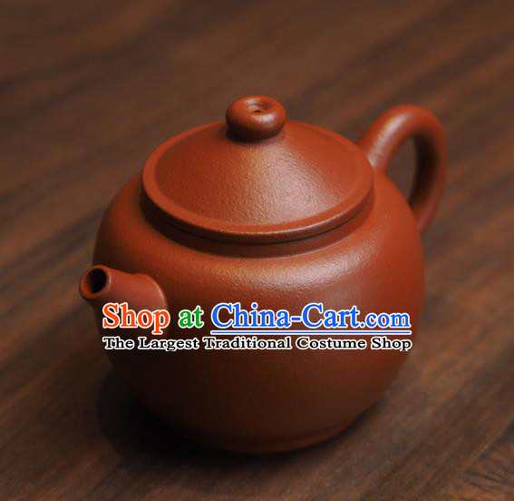 Traditional Chinese Handmade Chaozhou Zisha Teapot Dark Red Clay Pottery Teapot