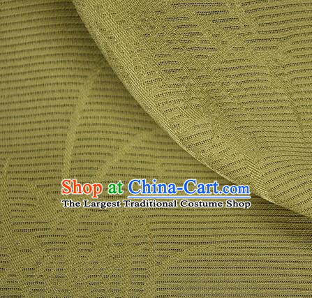 Traditional Chinese Classical Orchid Pattern Yellow Silk Fabric Ancient Hanfu Dress Silk Cloth