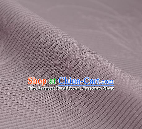 Traditional Chinese Classical Orchid Pattern Light Purple Silk Fabric Ancient Hanfu Dress Silk Cloth