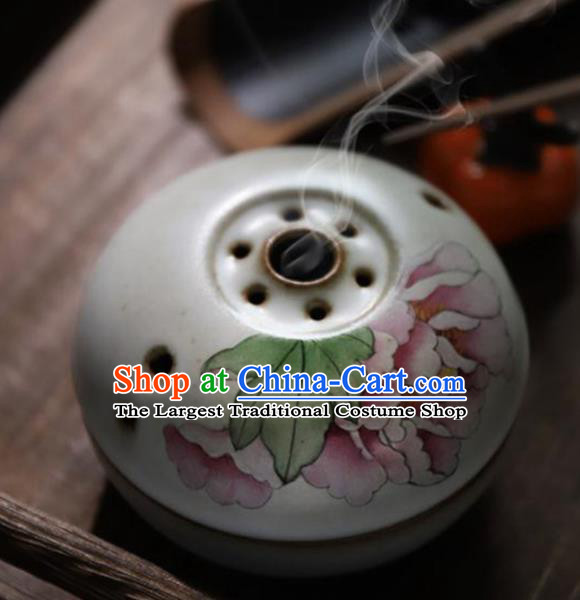 Chinese Classical Handmade Jingdezhen Shi Enamel Censer Porcelain Ceramics Incense Burner