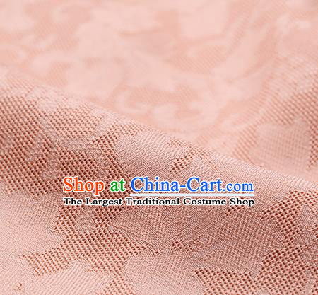 Traditional Chinese Classical Iris Flowers Pattern Design Pink Silk Fabric Ancient Hanfu Dress Silk Cloth