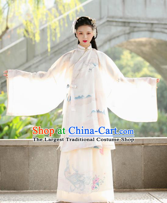 Traditional Chinese Ming Dynasty Nobility Lady Replica Costumes Ancient Royal Princess Hanfu Dress for Women