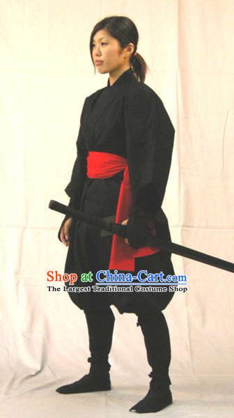 Ancient Asian Japanese Ninja Costume Fighter Costumes Complete Set for Men or Women