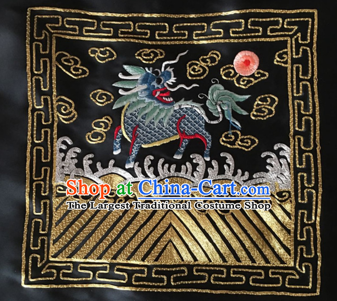 Traditional Qing Dynasty Style Officer Bu Zi Golden Pheasant Embroidery Arts