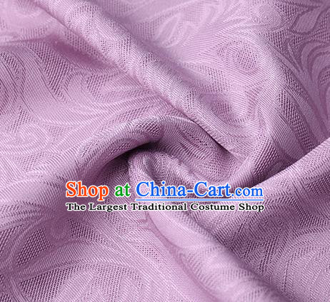 Traditional Chinese Classical Phoenix Flower Pattern Design Lilac Silk Fabric Ancient Hanfu Dress Silk Cloth