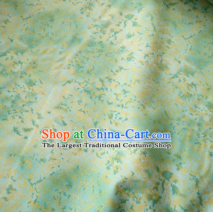 Traditional Chinese Classical Pattern Light Green Brocade Fabric Ancient Hanfu Cheongsam Silk Cloth