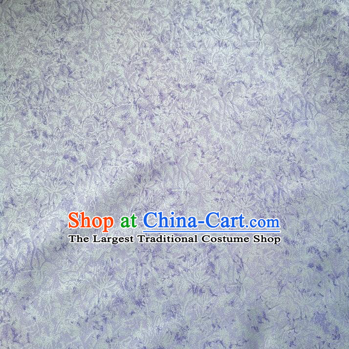 Traditional Chinese Cheongsam Classical Pattern Light Purple Brocade Fabric Ancient Hanfu Silk Cloth