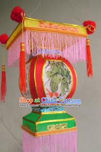 Chinese Traditional Pink Tassel Palace Lantern New Year Hanging Lamp Lantern Festival Lamp