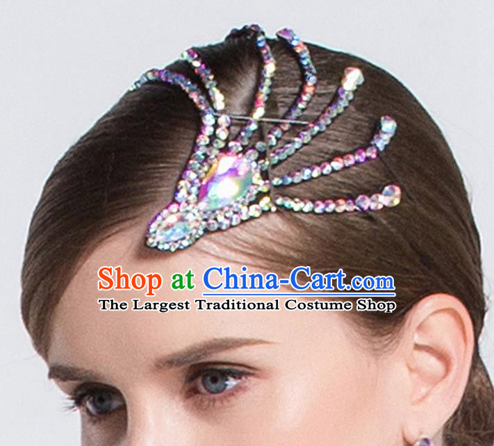 Top Grade Latin Dance Competition Hair Accessories Modern Dance International Ballroom Dance Hair Claw for Women