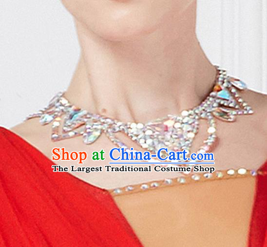 Top Grade Latin Dance Necklet Accessories International Ballroom Dance Competition Necklace for Women