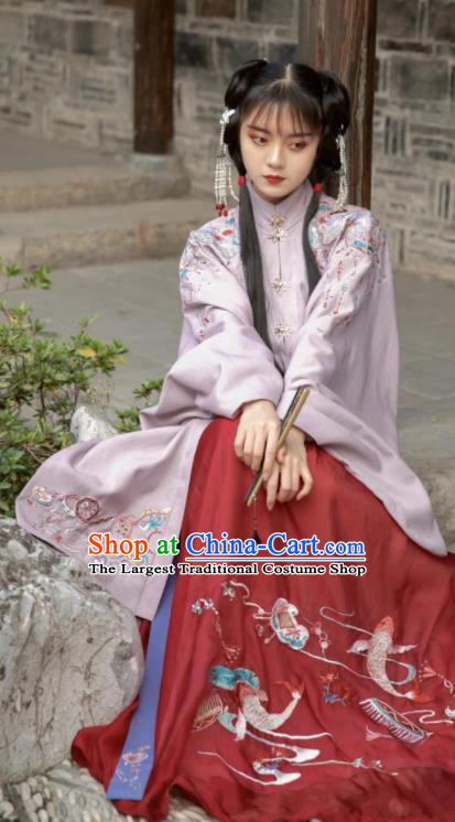 Traditional Chinese Ming Dynasty Nobility Lady Dress Ancient Hanfu Royal Princess Replica Costumes for Women