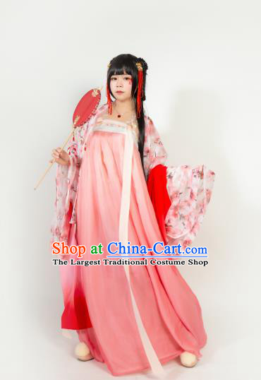 Ancient Chinese Tang Dynasty Nobility Lady Hanfu Dress Court Princess Historical Costumes for Women